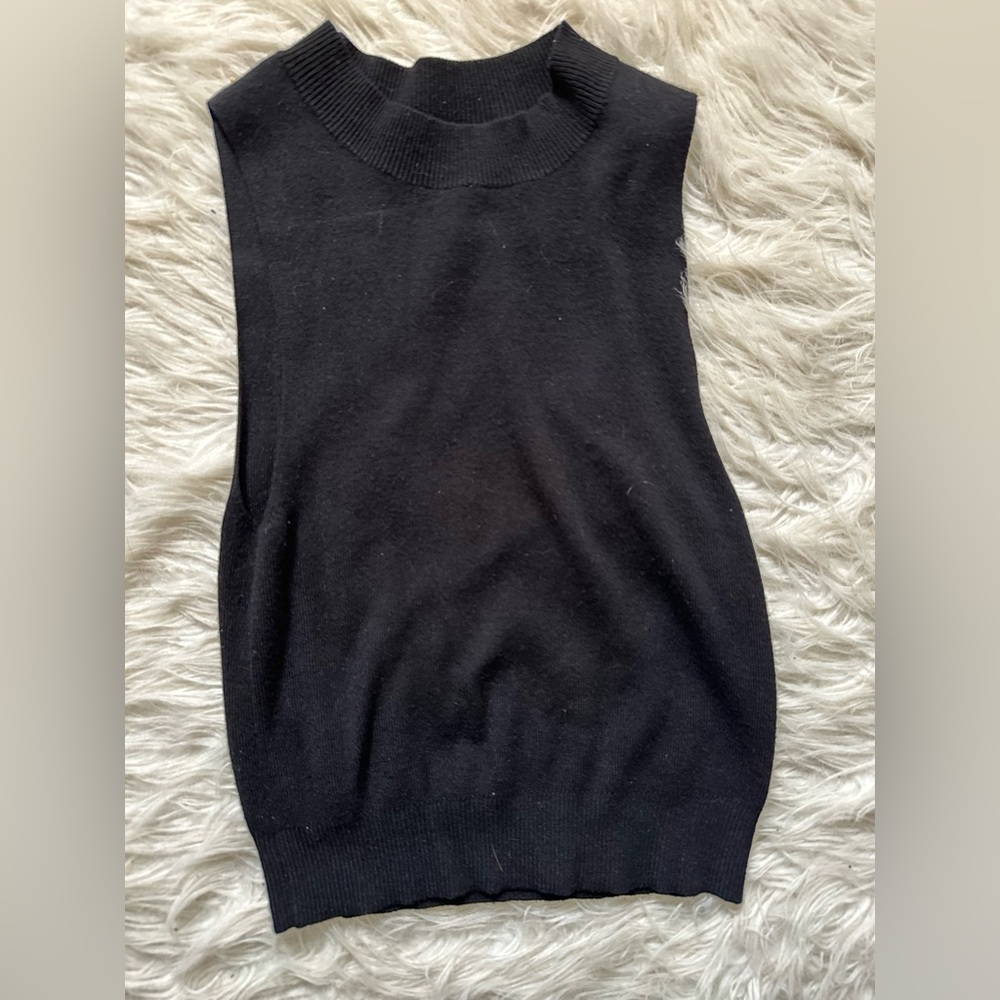 Express Black Mock neck Knit Top